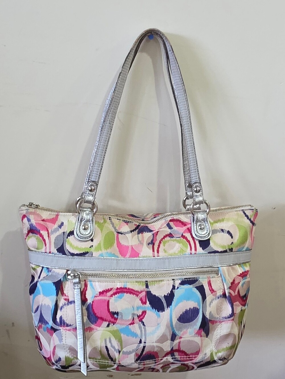 Coach Poppy Signature Multicolor Sateen Tote bag